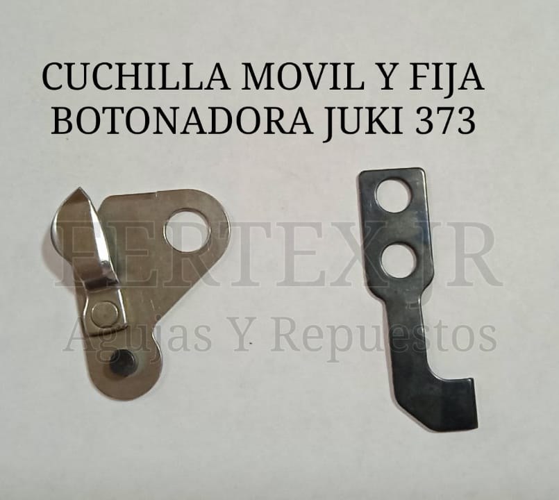 Cuchilla Movil y Fija Botonadora Juki 373